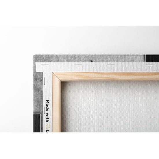 Obraz kvet v čiernobielom ráme