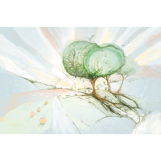 Tapeta zaujímavé abstraktné stromy