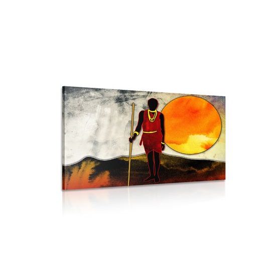 Obraz abstrakcia afrického lovca