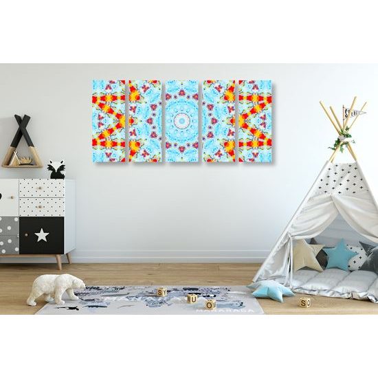 5-dielny obraz nevšedná mandala