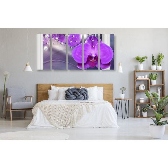 5-dielny obraz luxusná orchidea