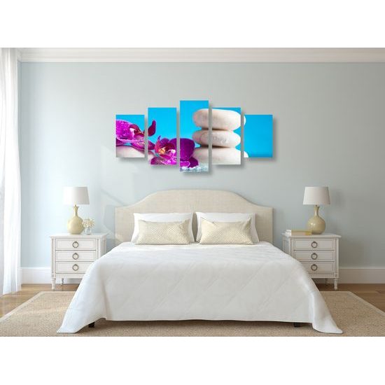 5-dielny obraz jedinenčé SPA zátišie