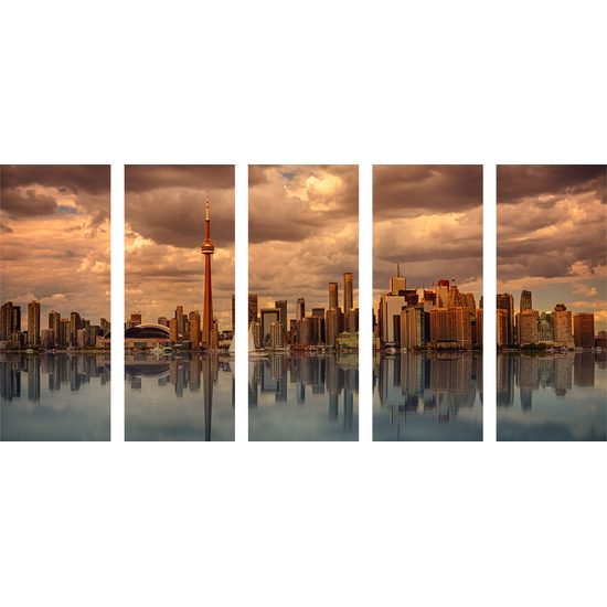 5-dielny obraz výhľad na krásy mesta
