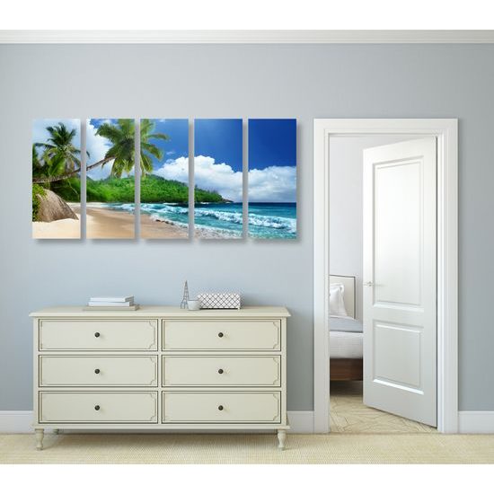 5-dielny obraz nádherné Seychely