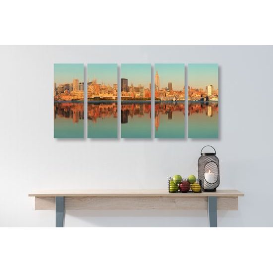 5-dielny obraz panoráma magického New Yorku