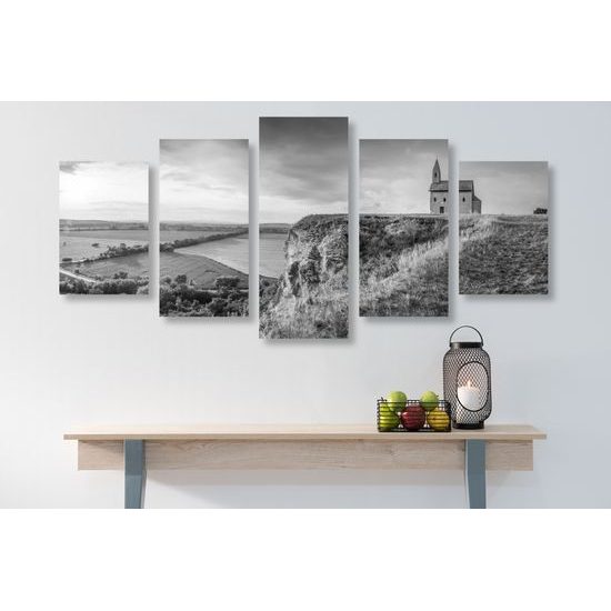 5-dielny obraz Nitrianský kostolík na skale