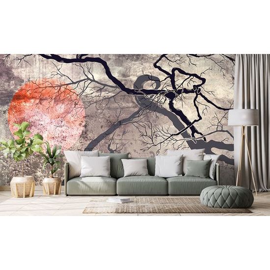 Nezvyčajná samolepiaca tapeta fiktívne stromy