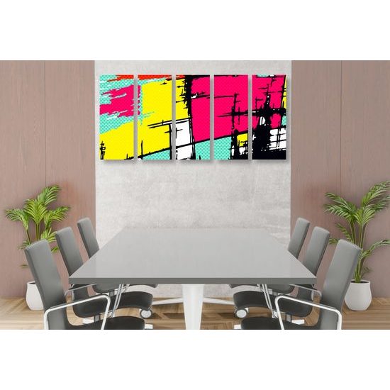 5-dielny obraz unikátny pop-art