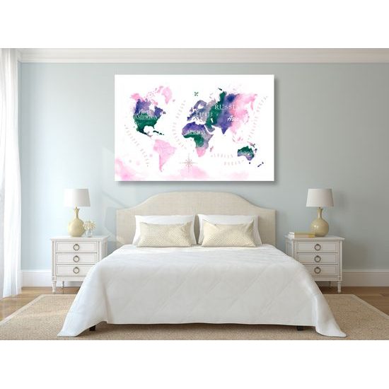 Obraz umelecká mapa sveta