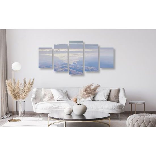 5-dielny obraz výhľad nad oblakmi