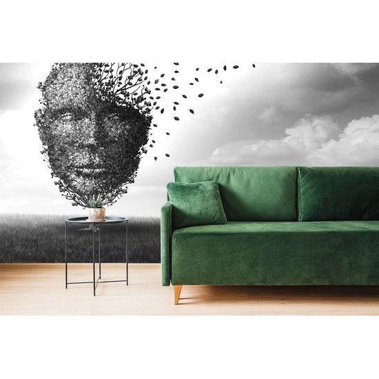 Samolepiaca tapeta strom v podobe tajomnej tváre