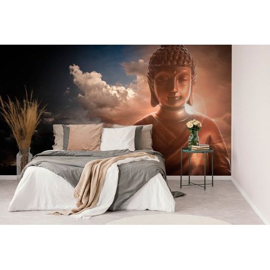 Samolepiaca tapeta meditujúci Budha v oblakoch