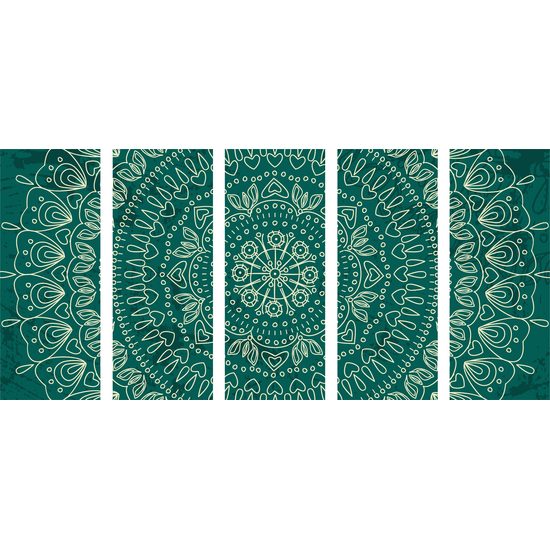 5-dielny obraz umelecká Mandala