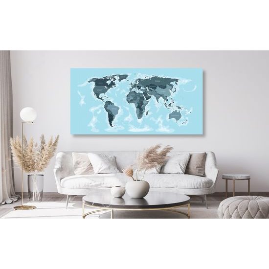 Obraz na korku nádherná mapa v odtieňoch modrej