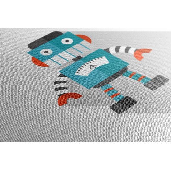 Tapeta zábavný modrý robot