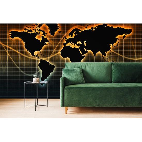 Tapeta mapa sveta na neobyčajnom pozadí