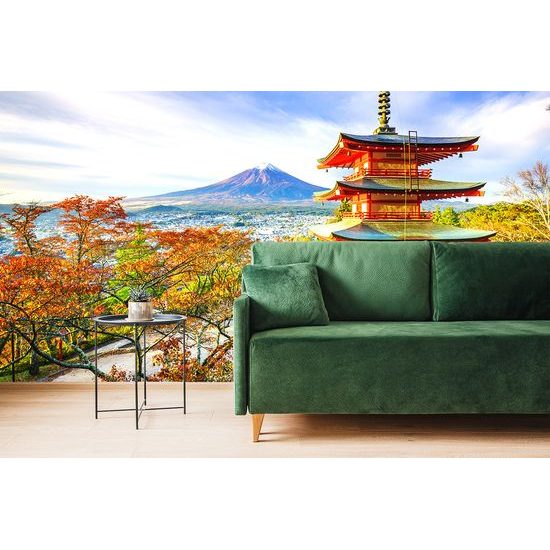 Samolepiaca fototapeta fotogenická Chureito Pagoda s horou Fuji