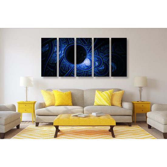 5-dielny obraz tajomná abstrakcia