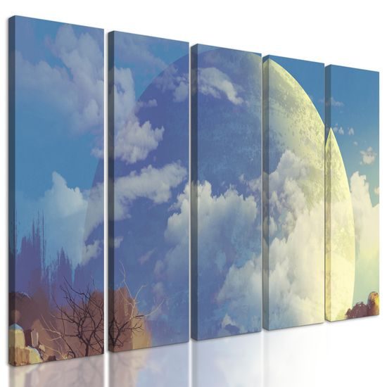 5-dielny obraz žena v neznámom svete