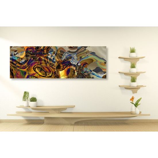 Obraz abstraktné umenie v zlatom prevedení