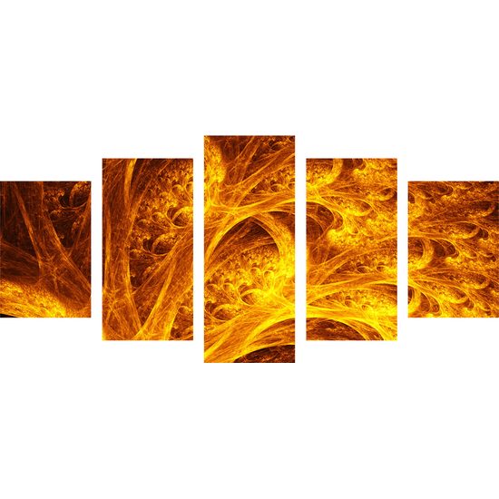 5-dielny obraz ohnivý strom