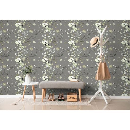 Samolepiaca tapeta vetvičky kríkov na tmavom pozadí