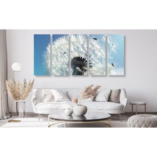 5-dielny obraz púpava v rozkvete