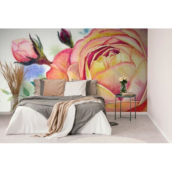 Samolepiaca tapeta krásna maľba ruže