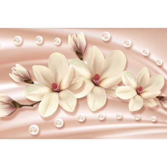 Tapeta pôvabná béžová magnólia