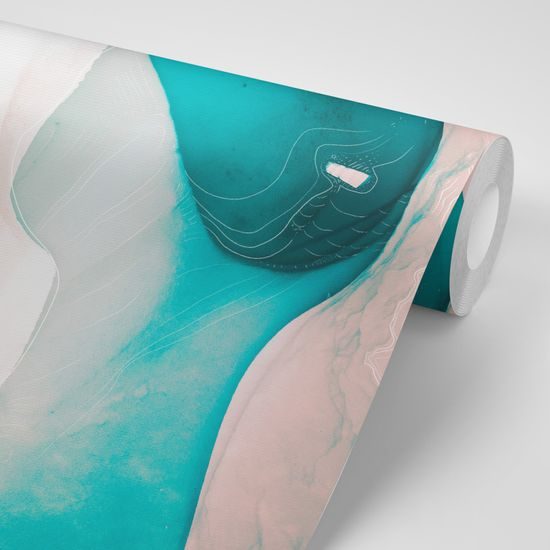 Samolepiaca tapeta abstraktné modré lagúny