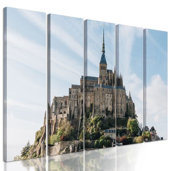 5-dielny obraz majestátny hrad na skale