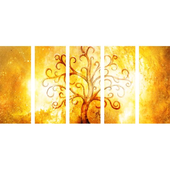 5-dielny obraz magický strom života