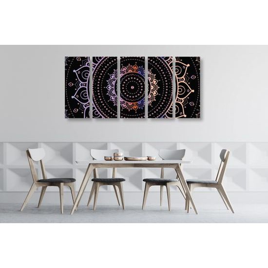 5-dielny obraz magická Mandala