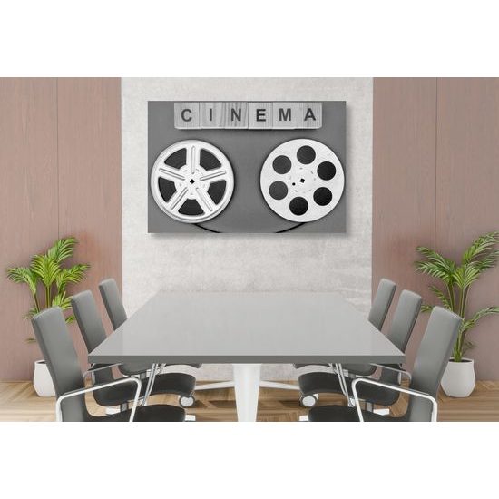 Obraz historické kino v čiernobielom prevedení