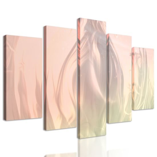 5-dielny obraz abstraktné znázornenie prírody