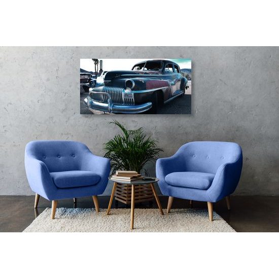 Obraz americký veterán na vrakovisku