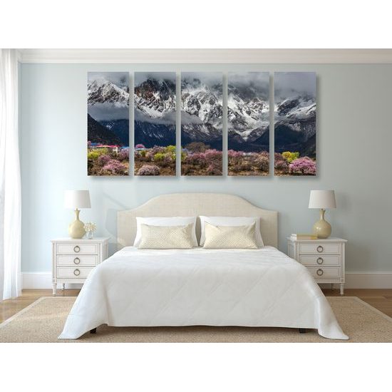 5-dielny obraz pohľad na nezabudnuteľnú krajinku