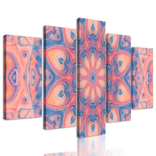 5-dielny obraz jemná mandala