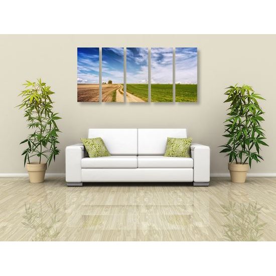 5-dielny obraz nádherná krajina