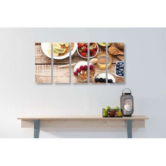 5-dielny obraz raňajky plné vitamínov