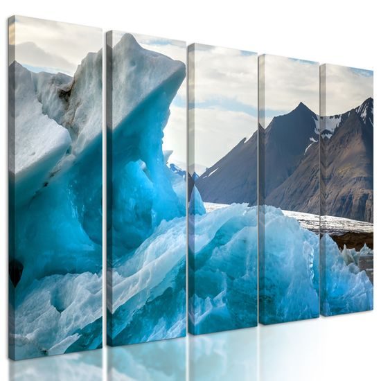 5-dielny obraz masívny arktický ladovec