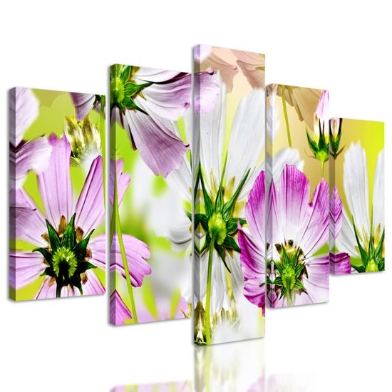 5-dielny obraz záhrada plná rozkvitnutých kvetov