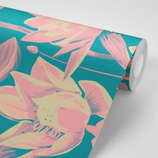 Samolepiaca tapeta jemné ružové lekná