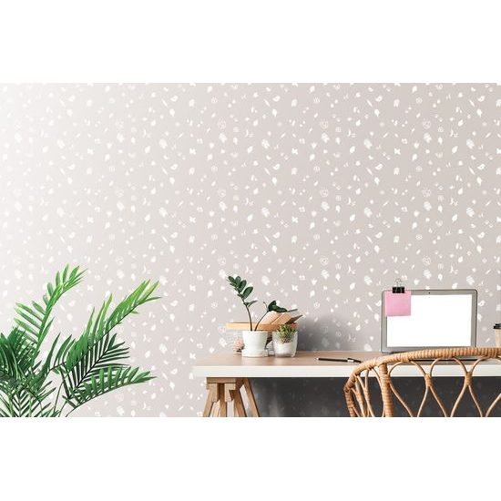 Tapeta folklórny motív v hnedom prevedení