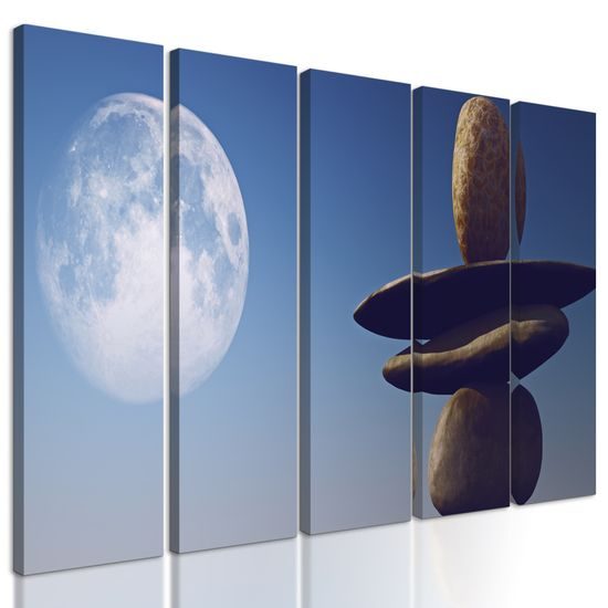 5-dielny obraz zaujímavý kamenný úkaz