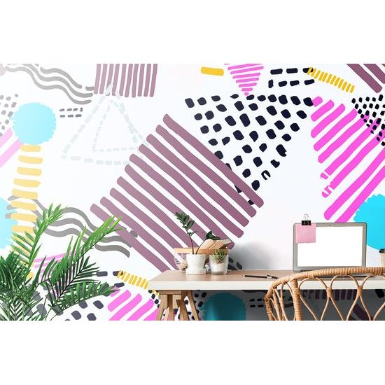 Samolepiaca tapeta štýlový Memphis vzor