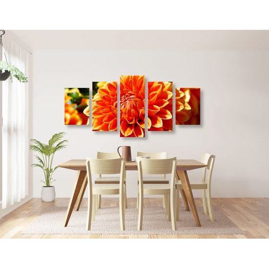 5-dielny obraz dychberúca dália