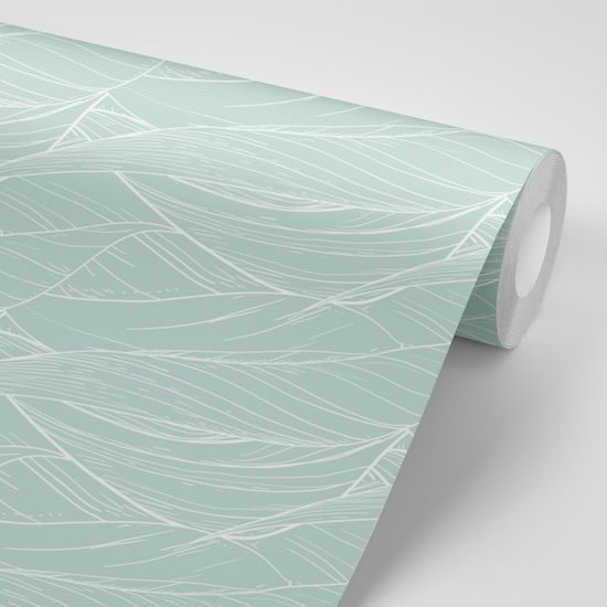 Tapeta krehký list v zelenom prevedení