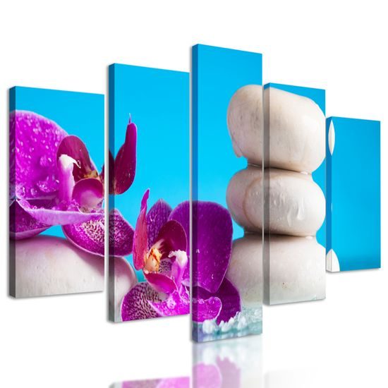 5-dielny obraz jedinenčé SPA zátišie