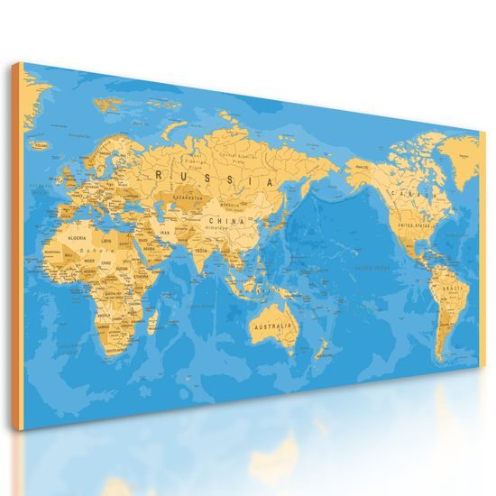 Obraz mapa sveta v nevšednom prevedení